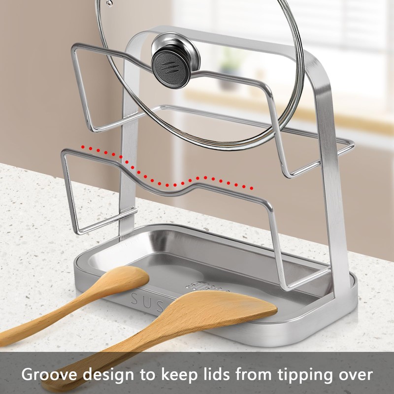 Puliyunxiang Pot Lid Holder While Cooking, 304 Stainless Steel Pot