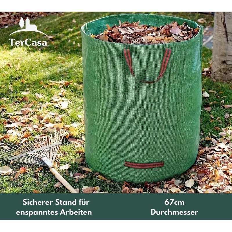 TerCasa Garden Waste Sack 272 Litres Green 272 Litres