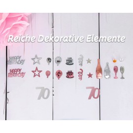 Giftota Confetti, 70th Birthday Decorations, Rose Gold, Party Decorations, for Anniversaries, Birthdays, Parties, Table Decorations