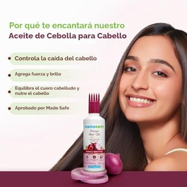 MAMAEARTH Aceite de Cebolla para Crecimiento del Cabello y Control de la Caída para Hombres y Mujeres, 150ml