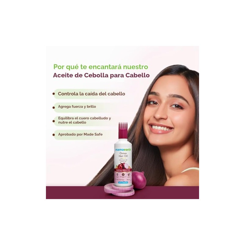 MAMAEARTH Aceite de Cebolla para Crecimiento del Cabello y Control