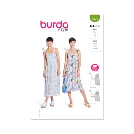 BURDA Dress Sewing Pattern, Multicolor