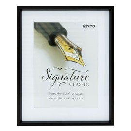Kenro Signature Classic Series Matte Black Metal Photo Frame A4 / 21x29.7cm with Picture Mat for Photo 9x6 Inch / 23x15cm - SGC2315B