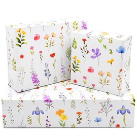 DXTXTJ Flower Wrapping Paper 50 * 70cm,5Pcs Wrapping Paper for Women Girls Female,Floral Design for Birthday Mother's Day Wedding Valentines