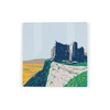 Wales Ceramic Coaster Set - UK Welsh Landmarks/Landscapes Square Set