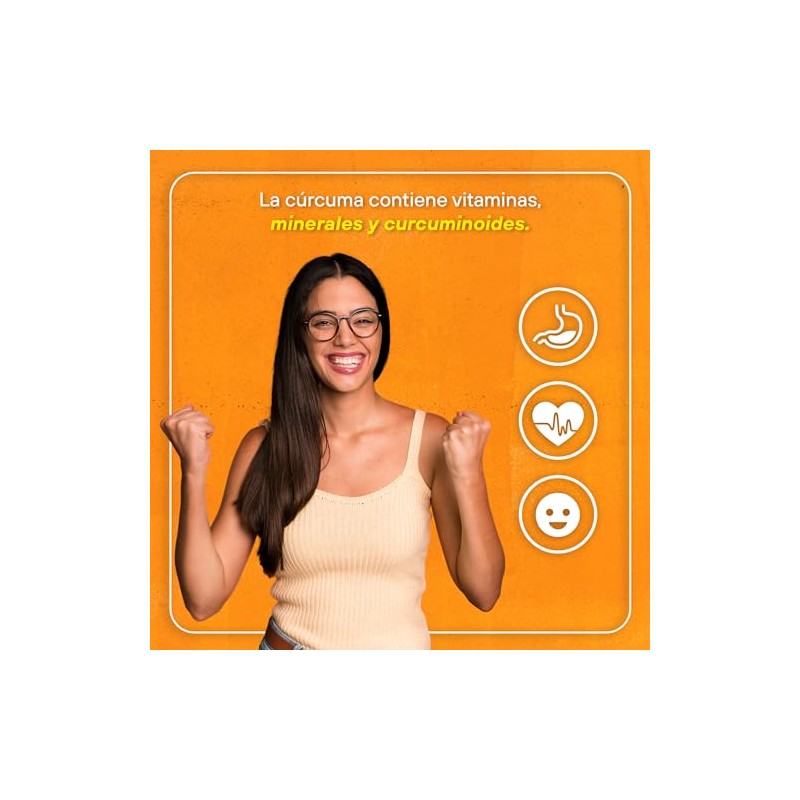 VIZANA NUTRITION Crcuma Natural en Cpsulas HPMC Vegetarianas, adicionada con