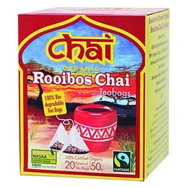 Chai Tea Organic Rooibos Chai Tea Bags, 20 Count.
