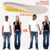 YURRUON 1 Pair Soft Breathable Insoles Elastic Shock Absorbing Full