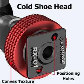 IFOOTAGE Magic Arm Accessories, Cold Shoe Head, for Microphone, LED Light, Monitor, 2 Pieces