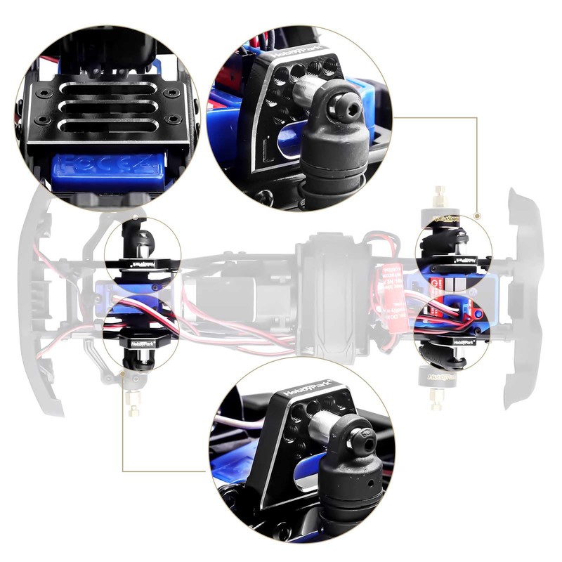 HobbyPark 59mm Aluminum Shocks for TRX4M 1/18 Crawler Shock Absorber