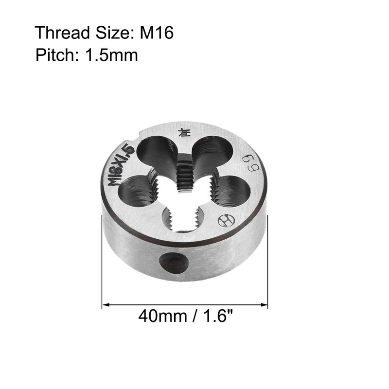sourcing map M16 X 1.5 Metric Round Die, Machine Thread