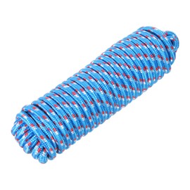 Rebower 3/8" 49ft Diamond Braided Ropes Blue Nylon Rope Polypropylene Flag Pole Cord Utility String,[for Camping and Hiking, Indoor and Outdoor Use]