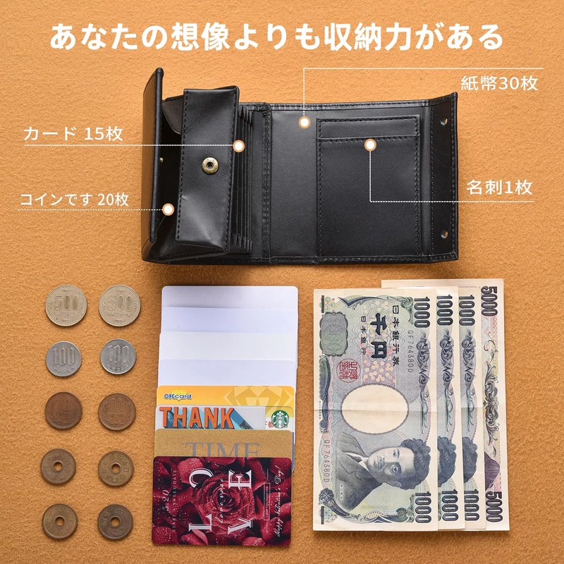 Men's Tochigi Leather Wallet, Large Capacity, Genuine Leather, Bifold Wallet,