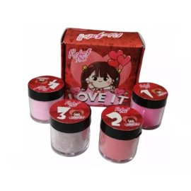 Wapizima Rebel Pink Colección Acrílicos Love It 4 Piezas