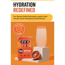 Hunter & Gather Restore Electrolytes Sachets x 30 I No Added Sugar or Artificial Sweeteners I 100% Natural Hydration I Optimal Mineral Ratio with Pink Himalayan Salt I Keto I with Natural Monk Fruit