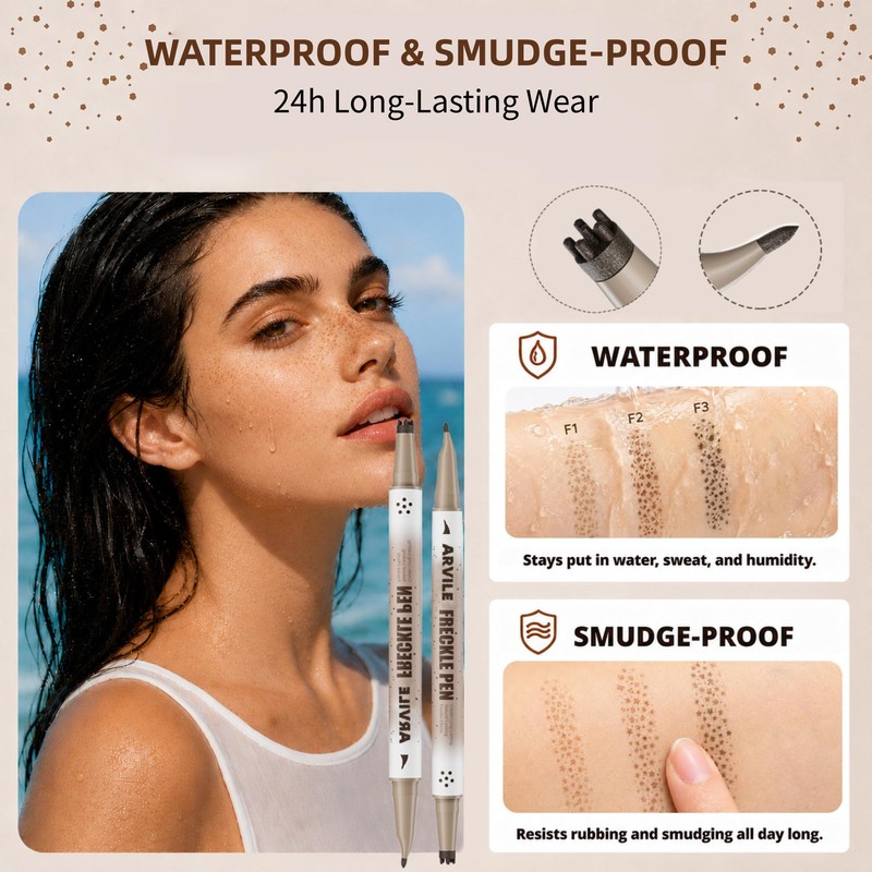 Arvile Dual Ended Freckle Pen, 2 in 1 Microblading Freckle