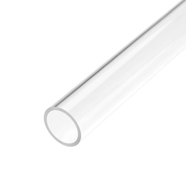 sourcing map PVC transparent tube, inner diameter 21 mm, diameter 25 mm, length 305 mm, acrylic plastic tube for lamp making, floor lamps, furniture