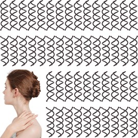 50 Pcs Spiral Bobby Pins, 2 Inch Metal Spin Pins DIY Updo Hair Accessories for Women Girls