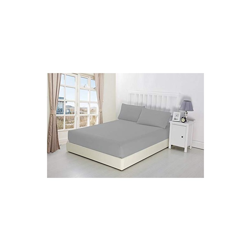 Extra Deep Fitted Sheets 16"/40CM Deep 14 Colours (King, Silver)