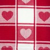 DII Valentine's Day Tablecloth Check Collection, Tablecloth, 52x52, Checkered Hearts