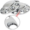 2 Chrome Front Hub Axle Cover Center Caps with 33mm