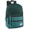 Multi Pocket Multicolor Backpack with Adjustable Padded Straps (Forest)