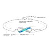 KristLand Women's 925 Sterling Silver Bracelet/Infinity Bracelet/Love Eternity Bracelet/Inlaid Opal/Jewellery