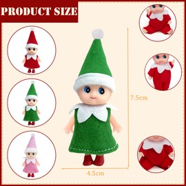 3 Stück Weihnachtselfen Puppe für Jungen Mädchen Kinder,Santa Mini Elfen Weihnachtspuppen Tiny Baby Elf Puppe,Weihnachts Kleine Elf Figuren Baby Elfen Puppe Geschenk für Weihnachtsstrümpfe Stuffers