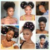 1PC Afro Puff Natural Black Drawstring Ponytail Human Hair Buns