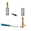 24K Gold Plated Banana Plugs Set of 14 with Screwdriver