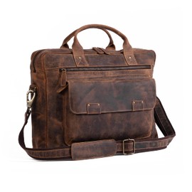 Leather briefcase 16 Inch Laptop Messenger Bags for Men and Women Best Office Briefcase Satchel Bag