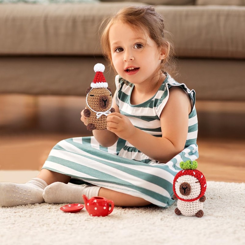 KBIBCK Crochet Set for Beginners, 2 Pieces Capybara Crochet Set