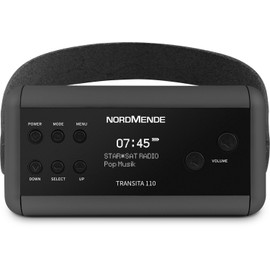 Nordmende Transita 110 – Tragbares DAB+ & UKW Digitalradio – Portable Musikbox mit OLED-Display – Outdoor Radio mit Tragegriff & Uhr