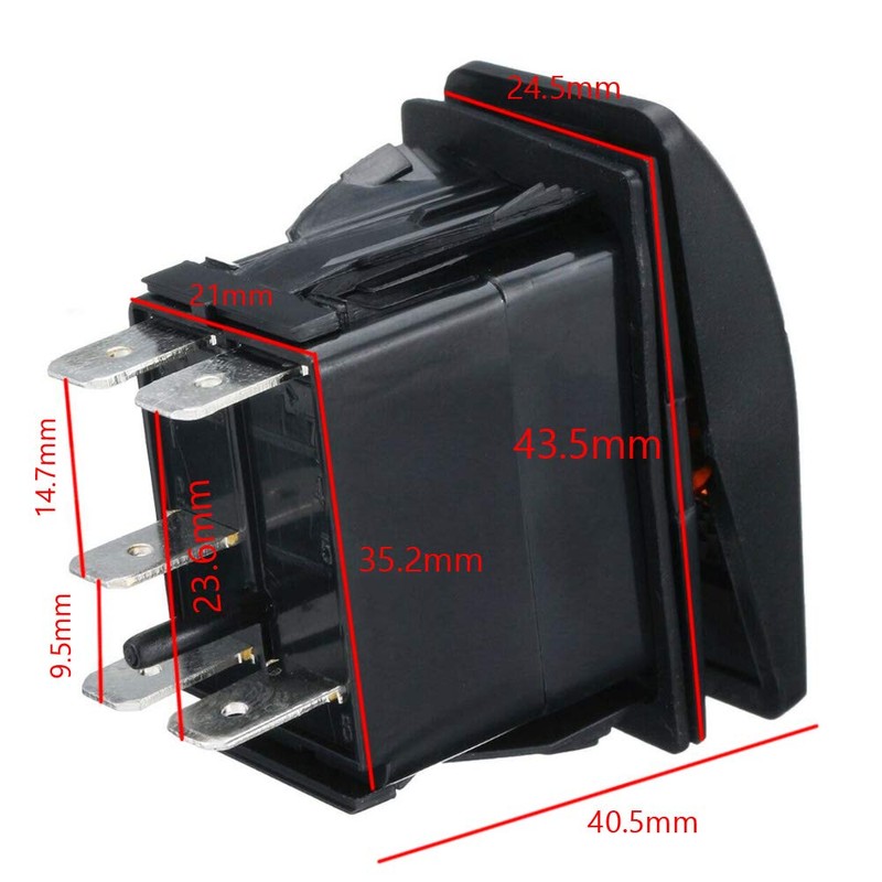 Mintice 12 V Car Blue LED Light Illuminated Rocker Switch