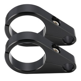 MoKitDora 1.25" Handlebar or Frame Mount Clutch Throttle Cable Clamp or Brake Line Clips for Harley 2 Pack, Black