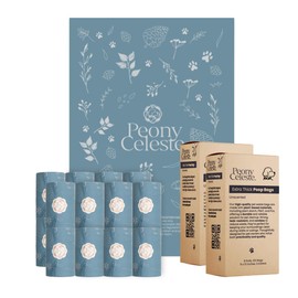 Extra Thick Plant Based Poop Bags - 2 pack, 240 bags, Blue Stone Color, Leak-Resistant Dog waste bags Unscented