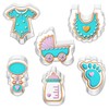 Baby Shower Cookie Cutter Set, 6 Pcs Baby shirt, rattle,