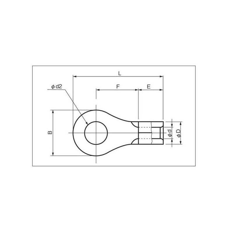 Nichifu Terminal Industry Bare Crimp Terminal R 0.75-3.5