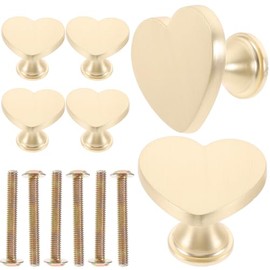6 Piezas Tiradores de Pomos para Muebles Tiradores de Cajón de Metal Aleación de Zinc Diseño Corazón Romántico Tamaño Pequeño para Habitación Infantil Decoración