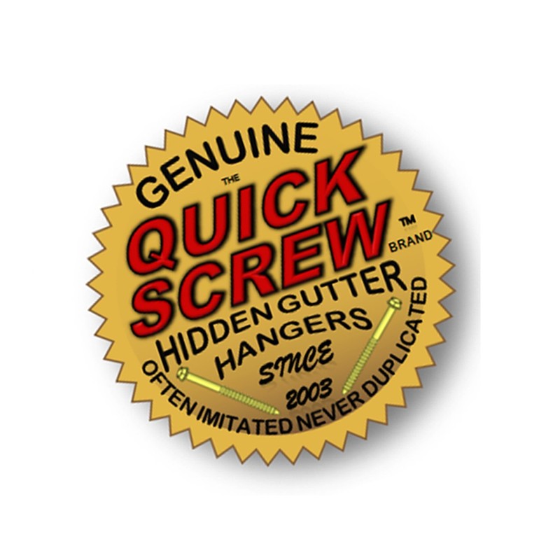 Quick Screw 5" 100 Pack Premium Hidden Rain Gutter Bracket