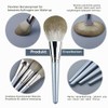 XFSRG 14-Piece Professional Make-Up Brush Set, Silver Cosmetic Brushes, Makeup