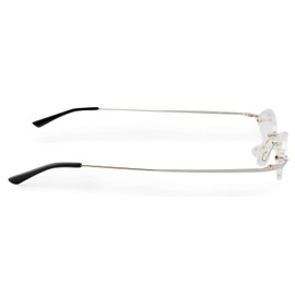 藤田光学 老眼鏡 携帯用 2.0 度数 テングラス 軽量 モデル シルバー TP-02 +2.00