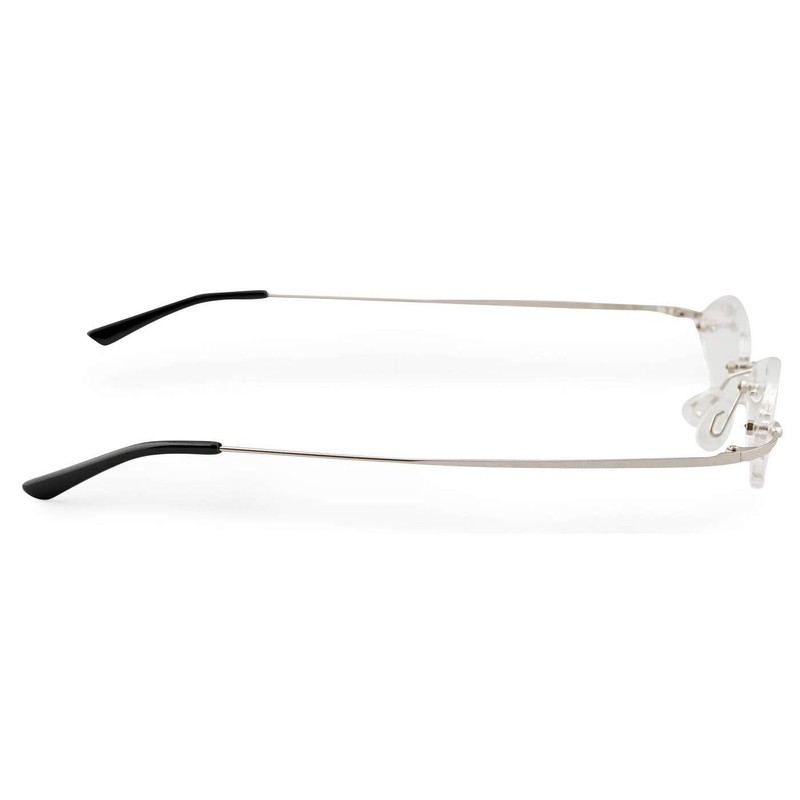 藤田光学 老眼鏡 携帯用 2.0 度数 テングラス 軽量 モデル シルバー TP-02