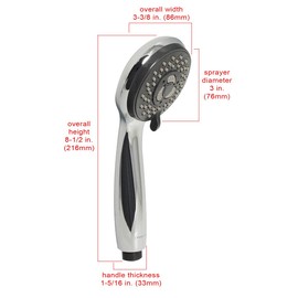 LDR INDUSTRIES 5205355CP 5 FUNC SHOWER HD
