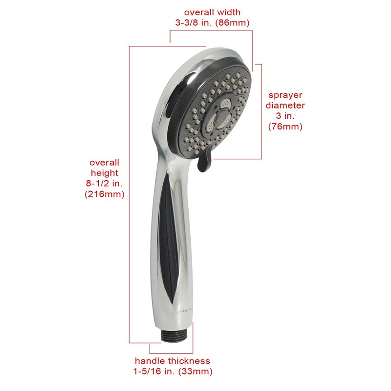 LDR INDUSTRIES 5205355CP 5 FUNC SHOWER HD