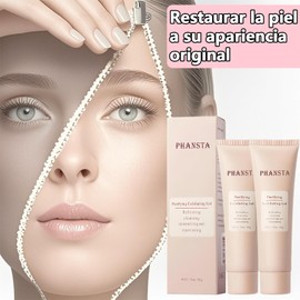 2 Pack Gel exfoliante purificante，Exfoliating Scrub Gel for Face and Body，Elimina Suavemente las Células Muertas, Hidrata y Unifica el Tono para una Piel Radiante，100% Natural para Todo Tipo de Piel