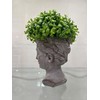 Abbott Collection Goddess Head Wall Planter - Small Cement Indoor