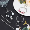 SUNNYCLUE 1 Box 6Pcs Snake Bracelets Chains Silver Brass Charms