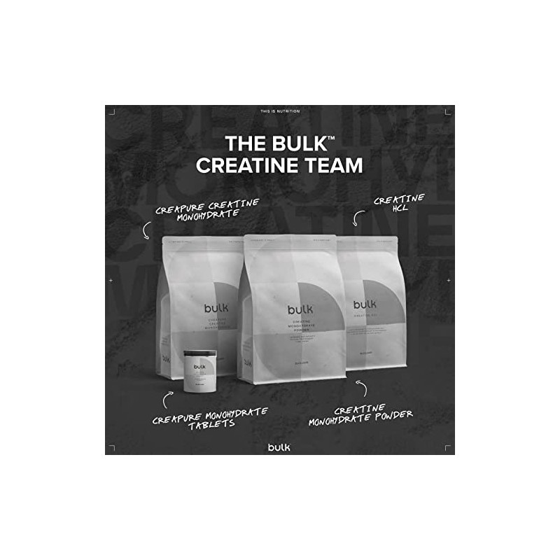 Bulk Creatine Monohydrate, Unflavoured, 100g, 20 Servings, Packaging May Vary