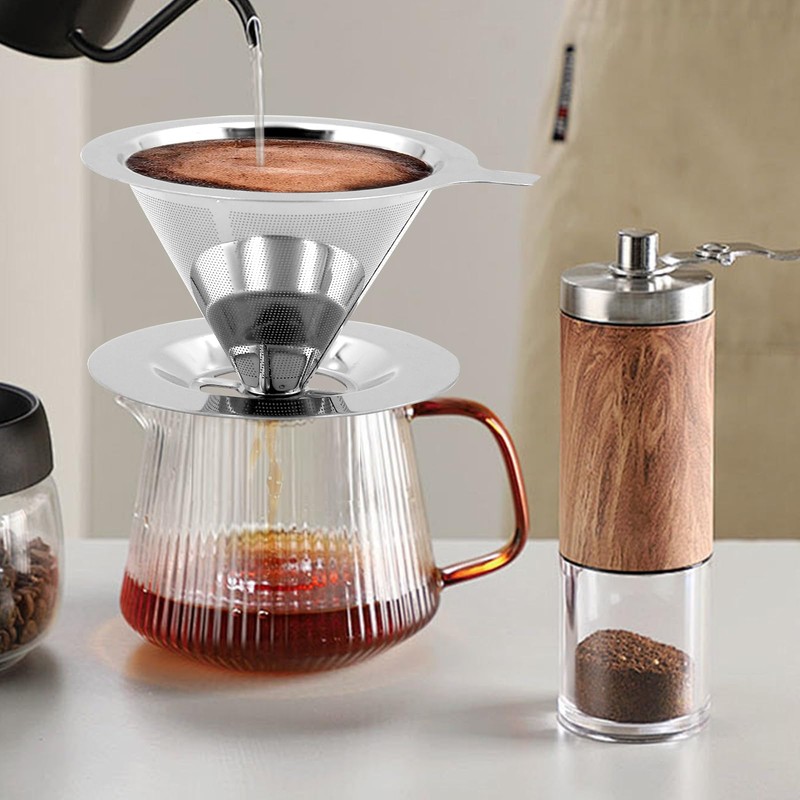 Coffee Filter-Pour Over Coffee Filter, Stainless Steel Reusable Drip Coffee